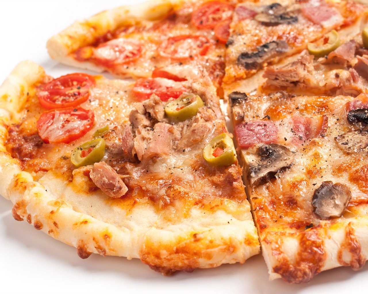 Pizza Jídlo tapety (3) #8 - 1280x1024