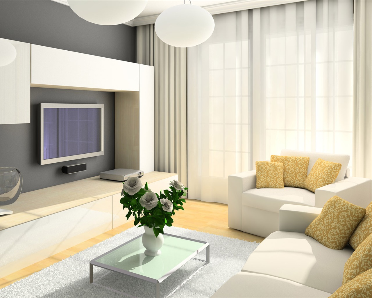 Living Room Photo Wallpaper (8) #13 - 1280x1024