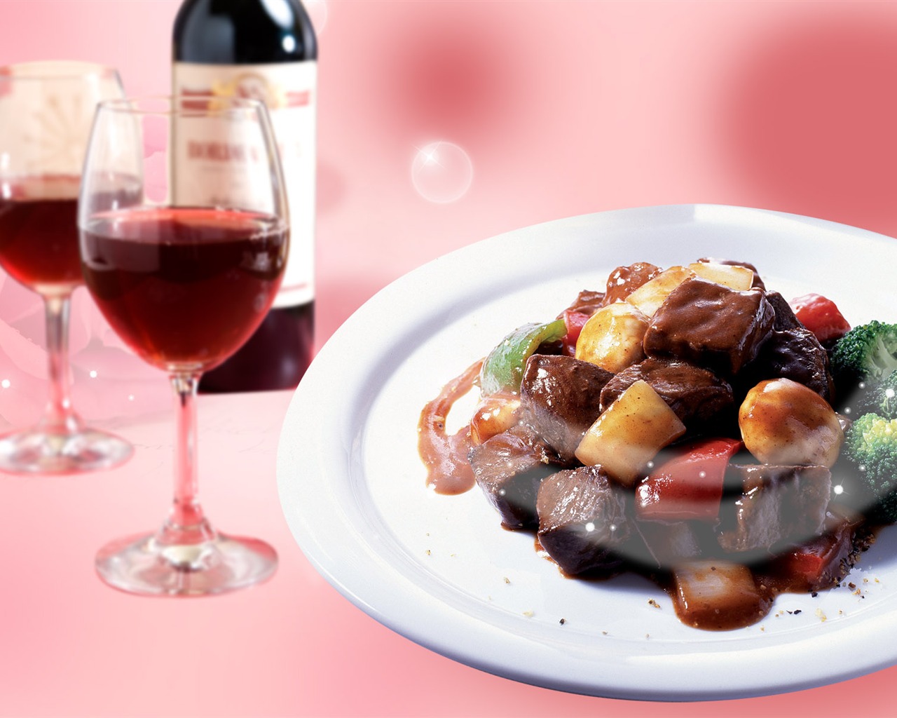 Gourmet večeře tapety (11) #5 - 1280x1024