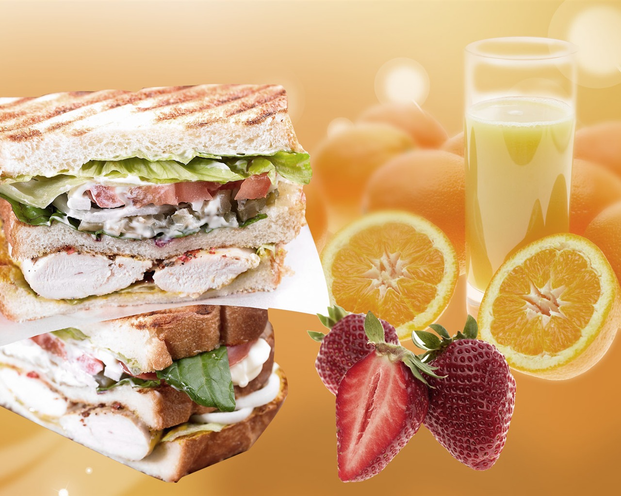 Gourmet dinner wallpaper (11) #10 - 1280x1024