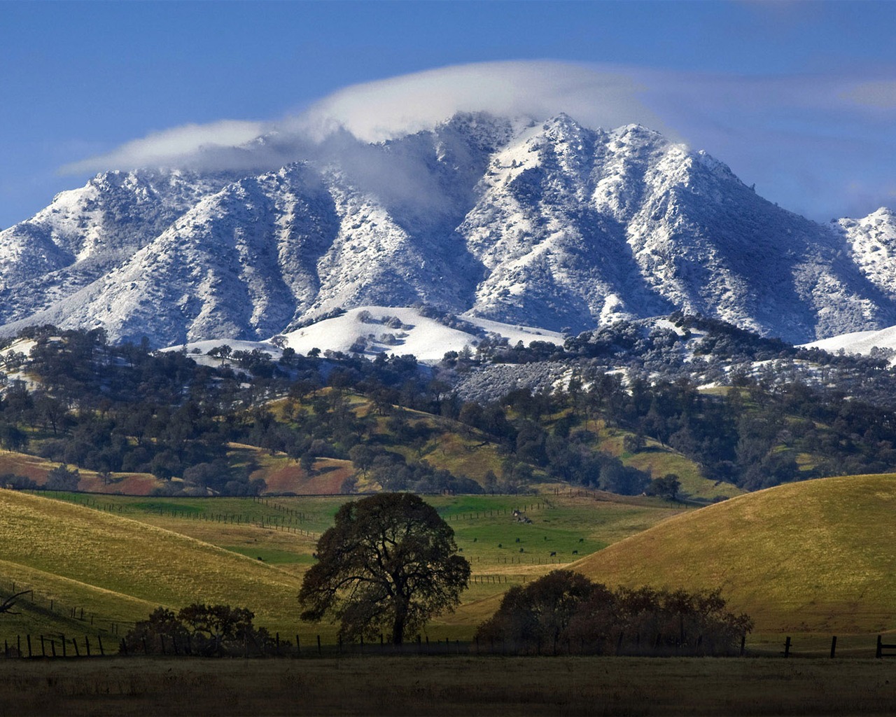 Mountain Valley paysage fond d'écran (1) #9 - 1280x1024
