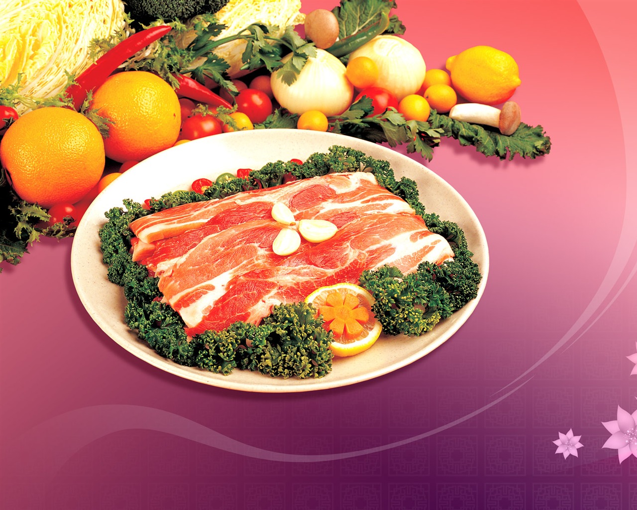 Gourmet dinner wallpaper (12) #3 - 1280x1024