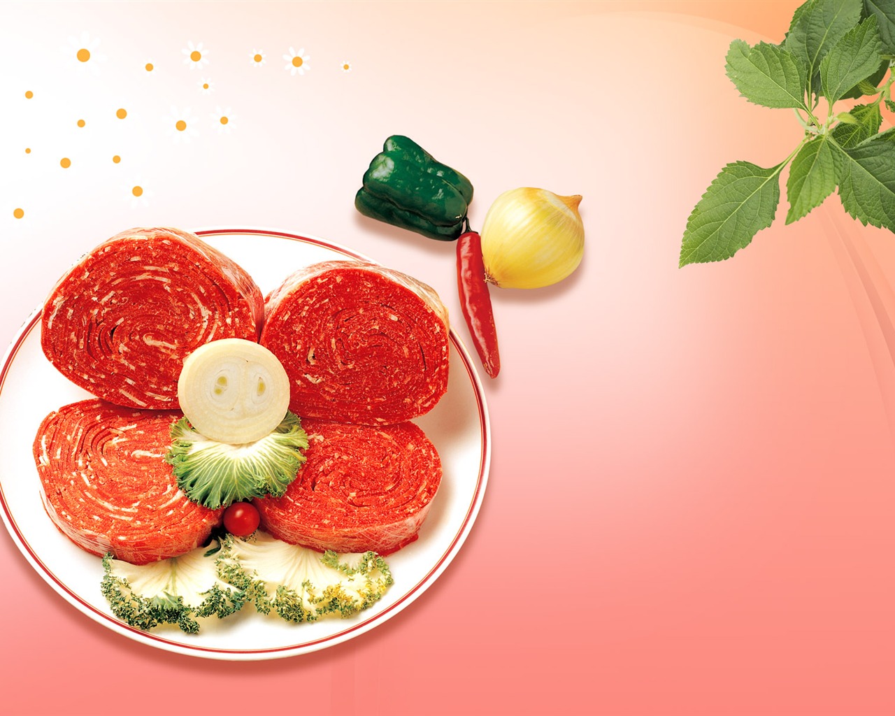 Gourmet večeře tapety (12) #10 - 1280x1024