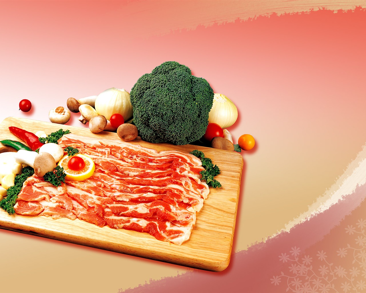 Gourmet večeře tapety (12) #18 - 1280x1024