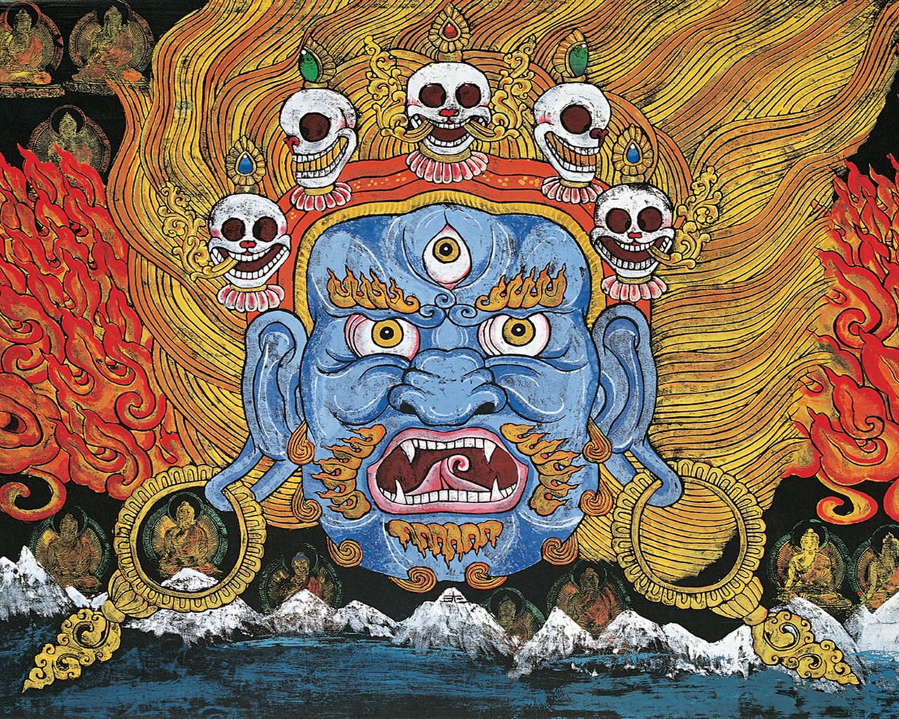 藏族祥巴版画 壁纸(一)6 - 1280x1024