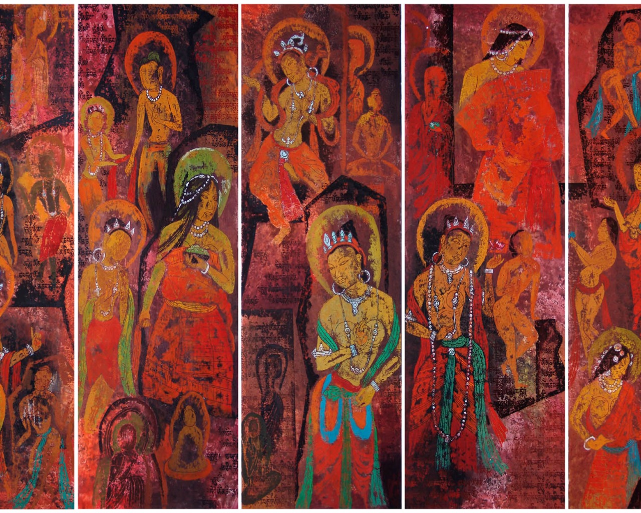Cheung Pákistán tibetské tisk tapetu (1) #7 - 1280x1024