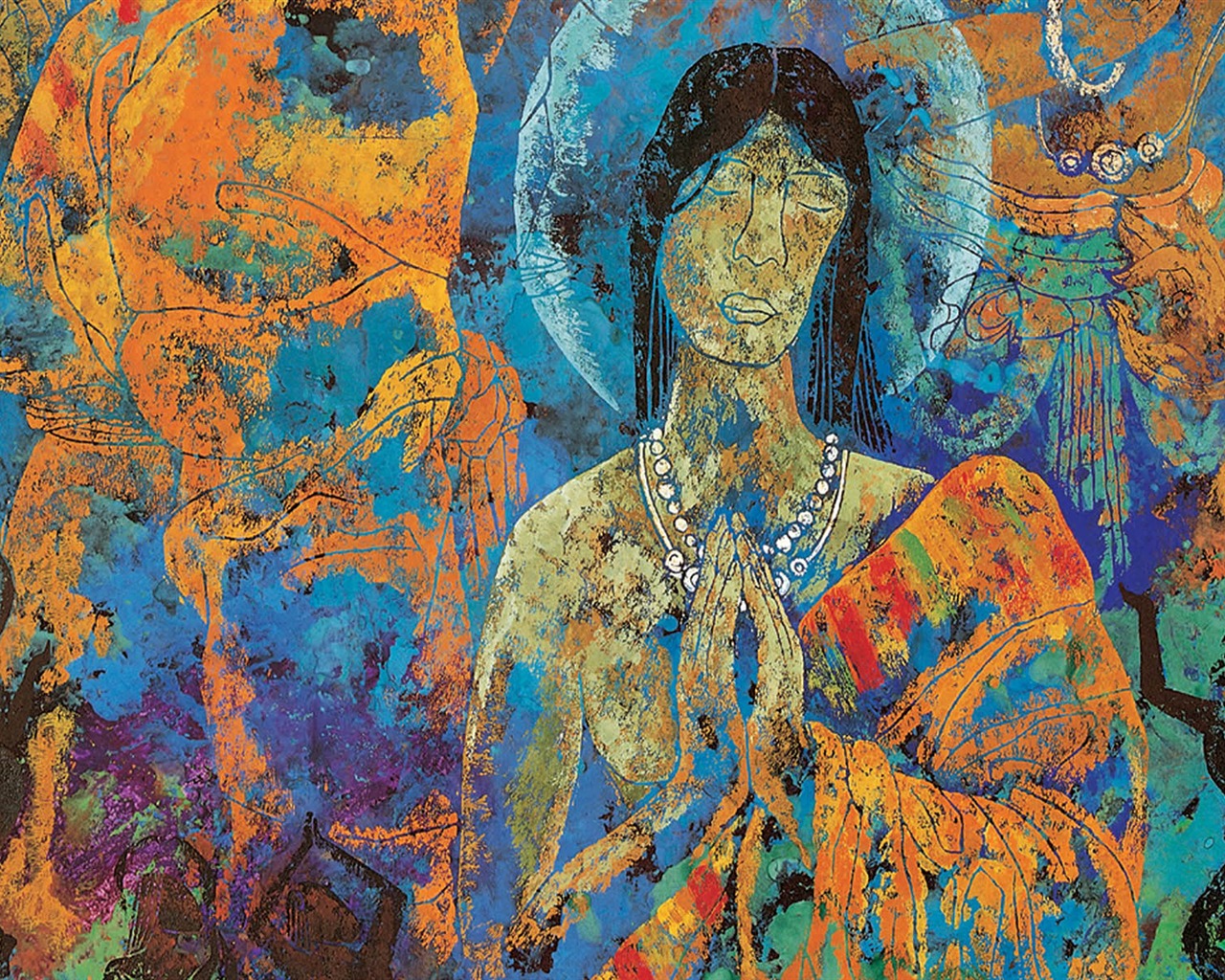 Cheung Pákistán tibetské tisk tapetu (1) #9 - 1280x1024