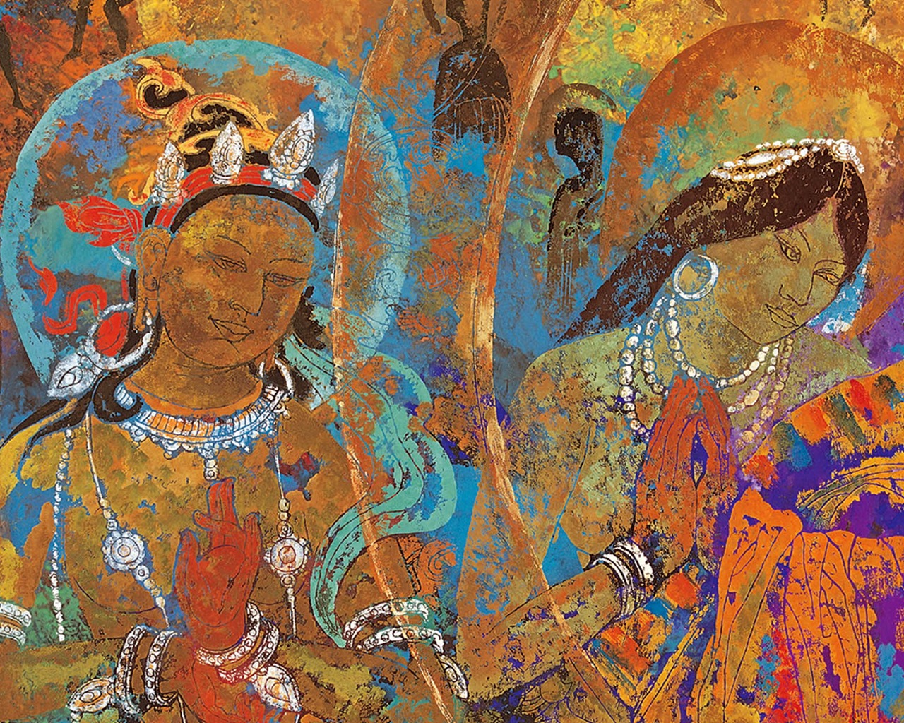 藏族祥巴版画 壁纸(一)11 - 1280x1024