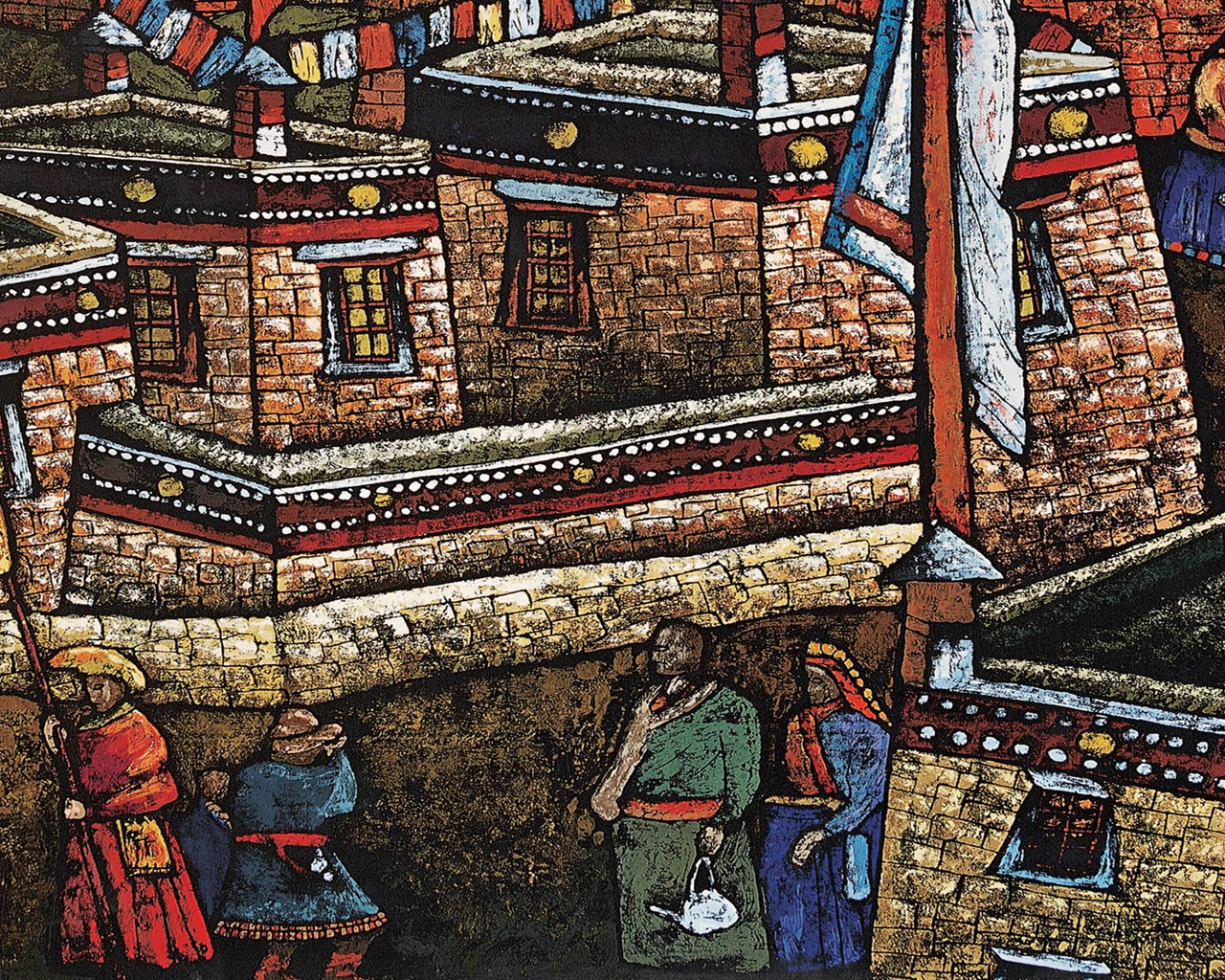 藏族祥巴版画 壁纸(一)19 - 1280x1024