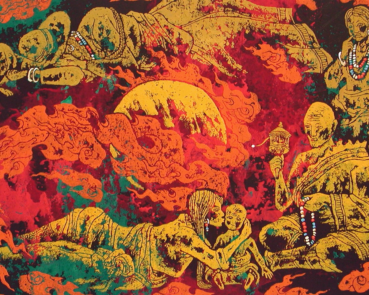 Cheung Pakistan Tibetan print wallpaper (2) #3 - 1280x1024