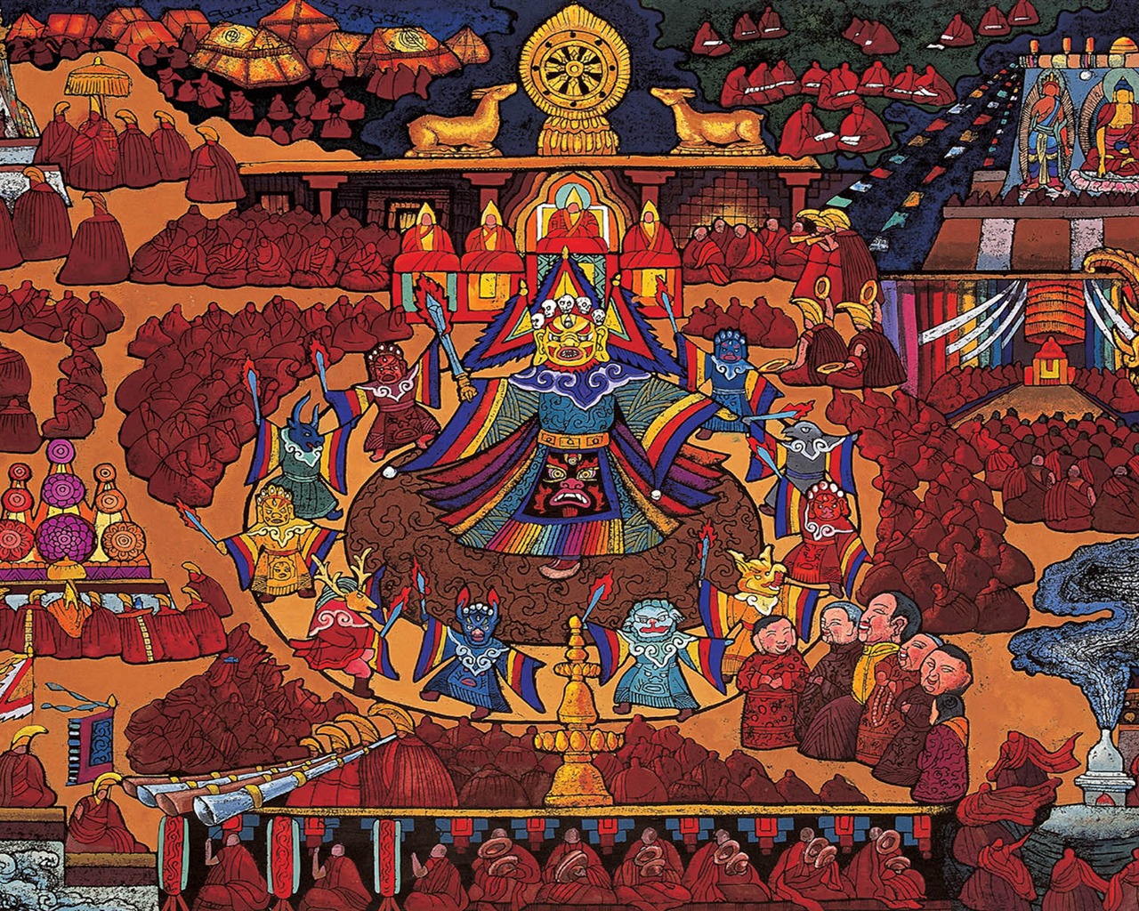 藏族祥巴版画 壁纸(二)19 - 1280x1024