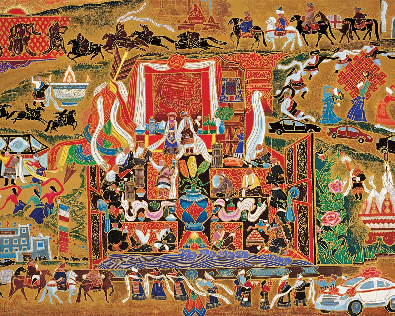 Cheung Pakistan print tibetischen Wallpaper (2) #20 - 1280x1024