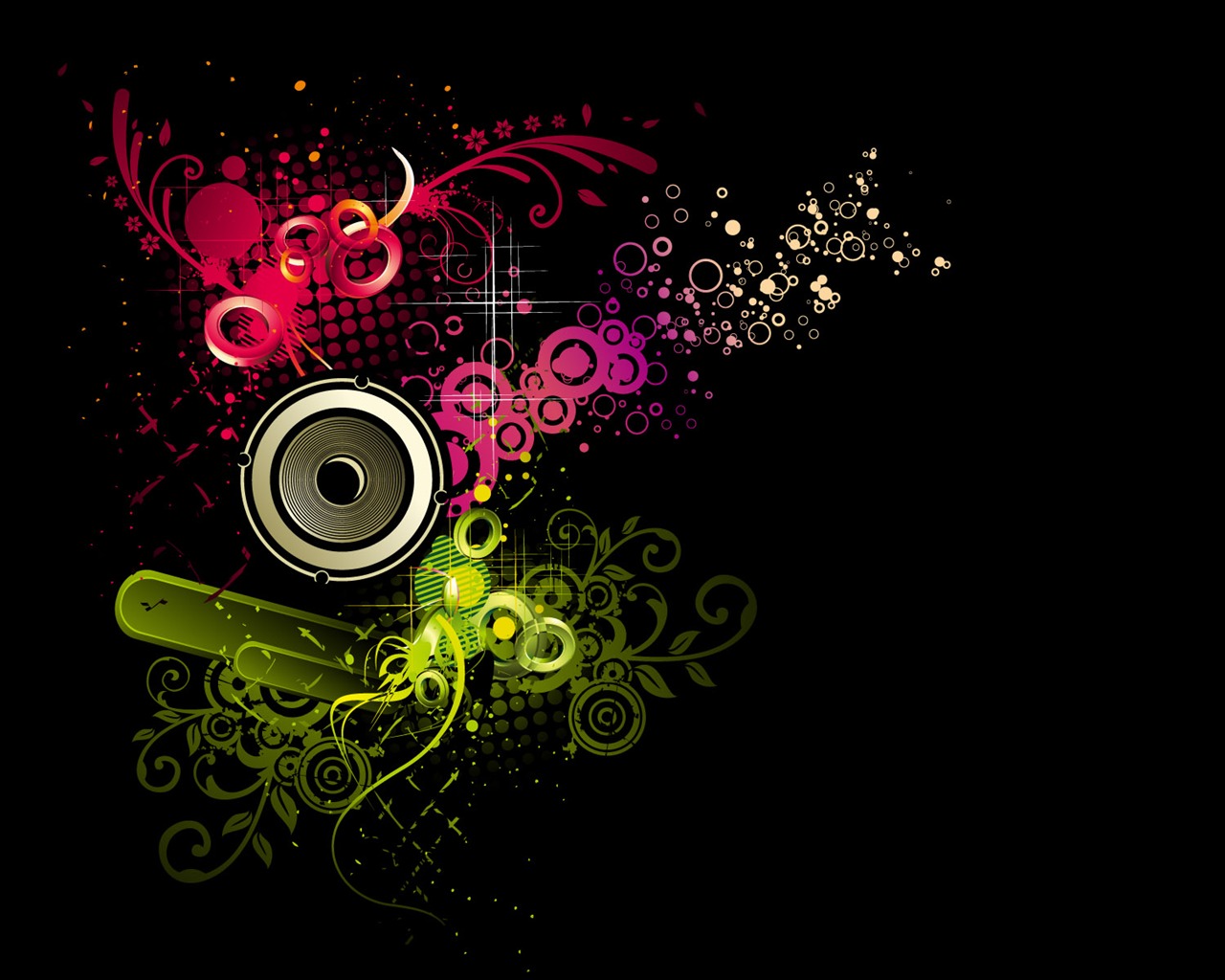 Vector musikalische Thema Wallpaper (1) #8 - 1280x1024