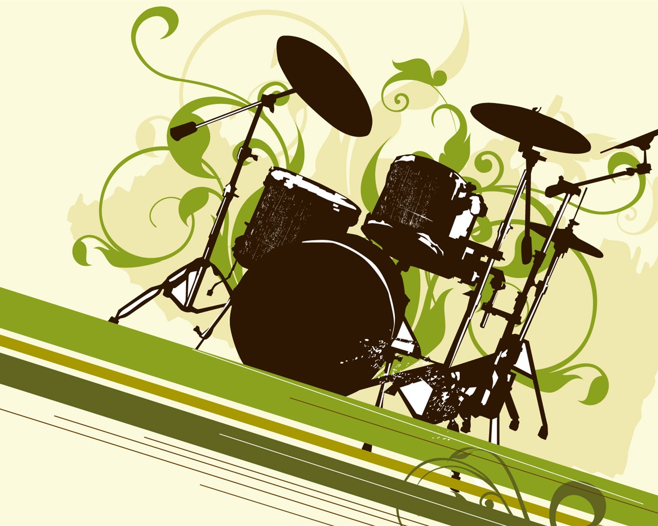Vector musical theme wallpapers (2) #10 - 1280x1024