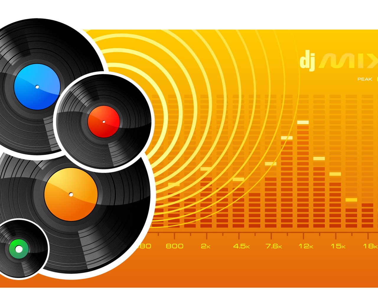 Vector musical theme wallpapers (4) #14 - 1280x1024