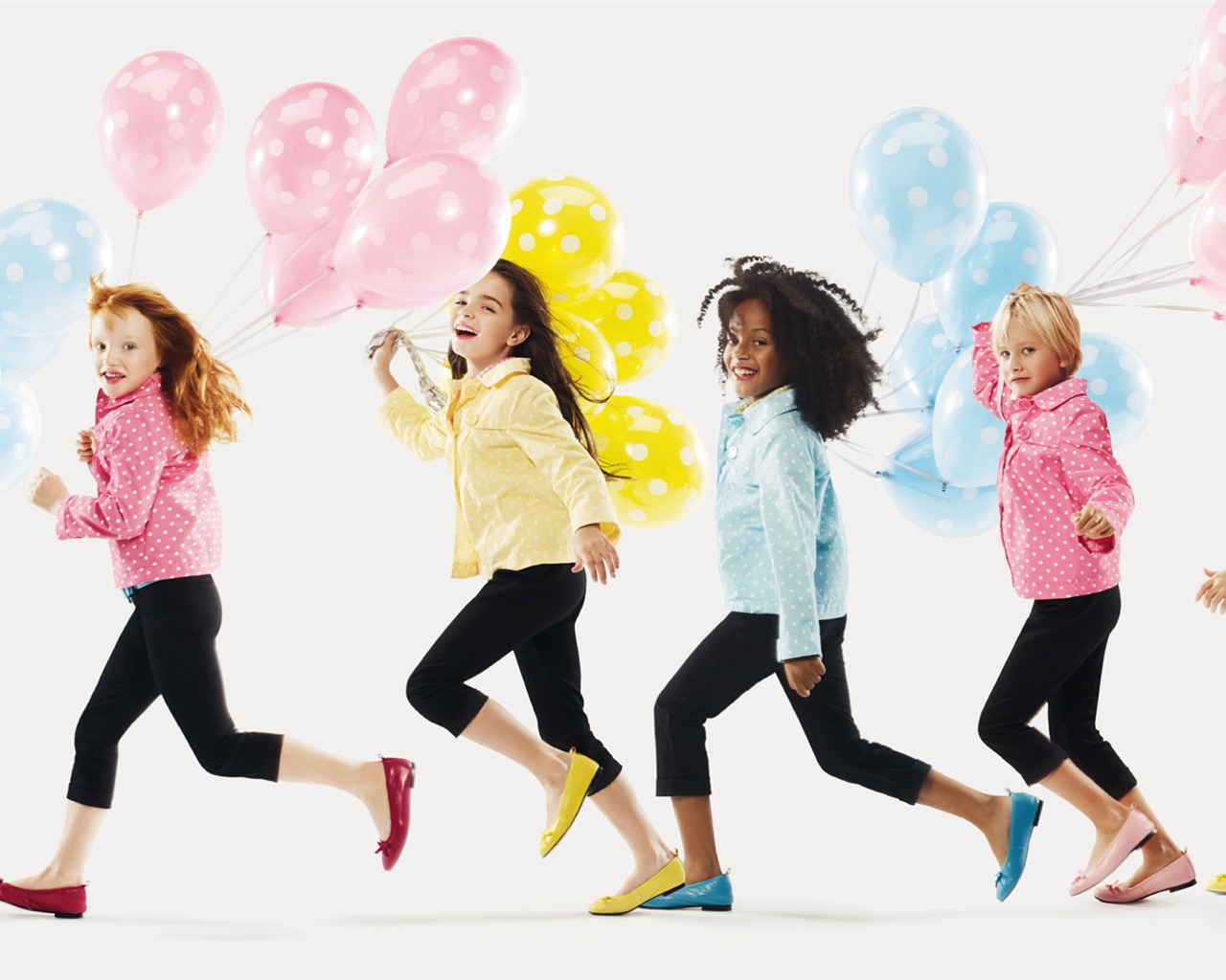Los niños de colores de moda de papel tapiz (1) #16 - 1280x1024