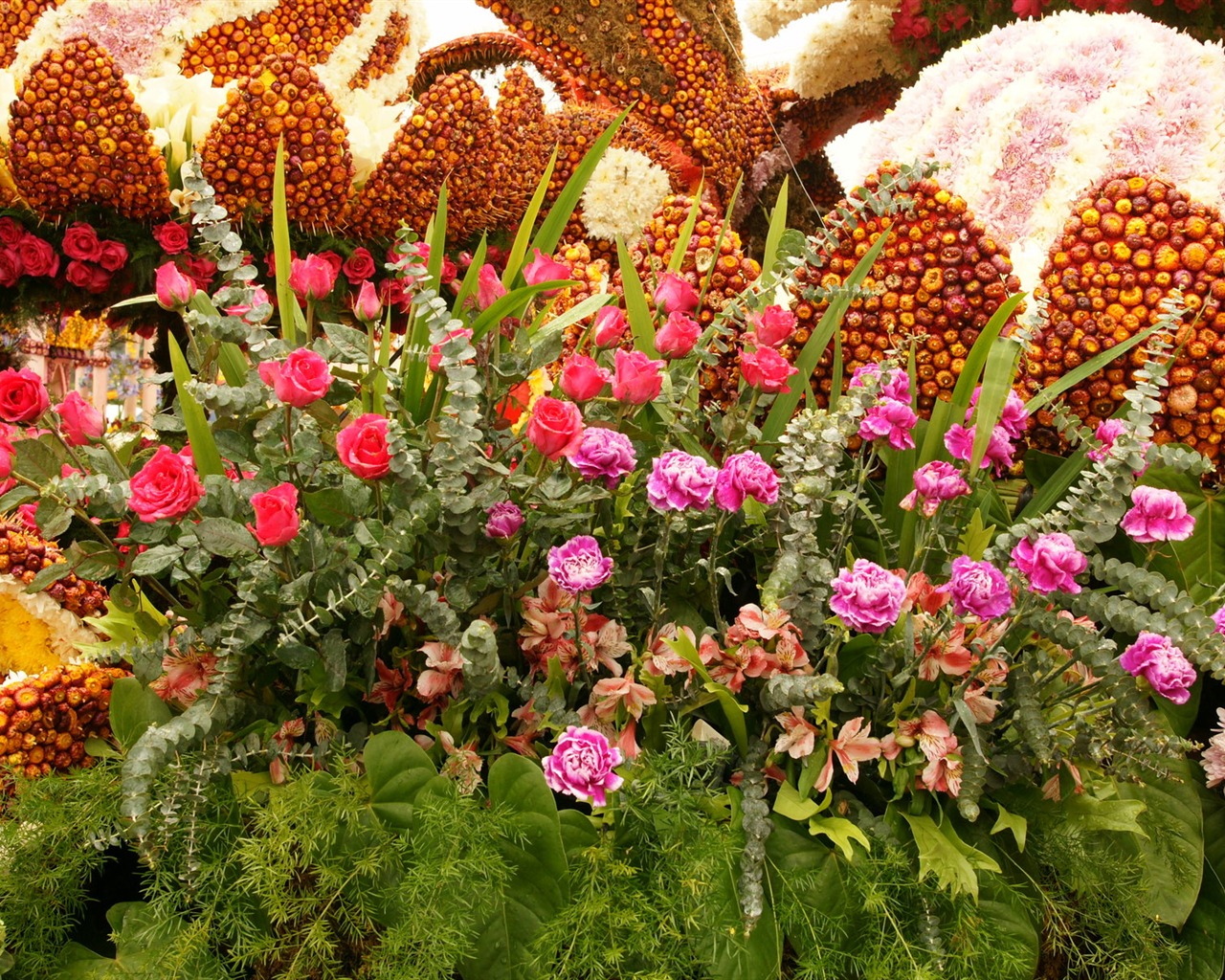 fleurs colorées décorent fond d'écran (2) #7 - 1280x1024