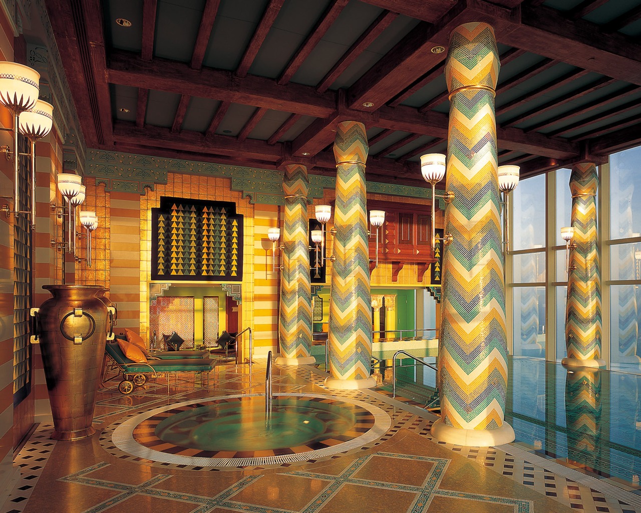 Sept étoiles hôtel Burj Dubai fonds d'écran #9 - 1280x1024