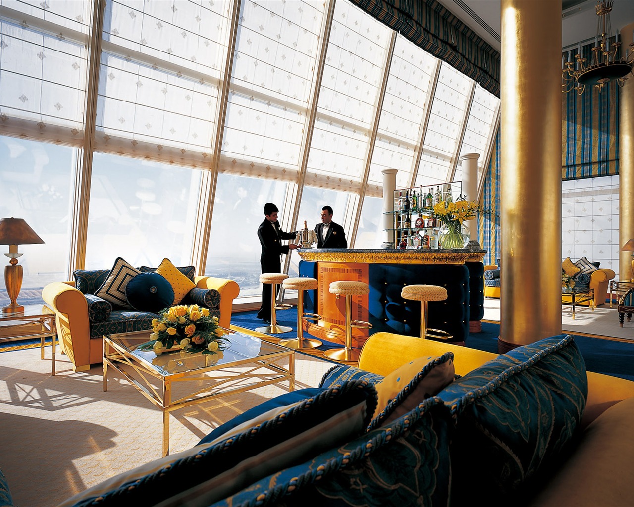 Sedm hvězdičkový hotel Burj Dubaj tapety na plochu #14 - 1280x1024