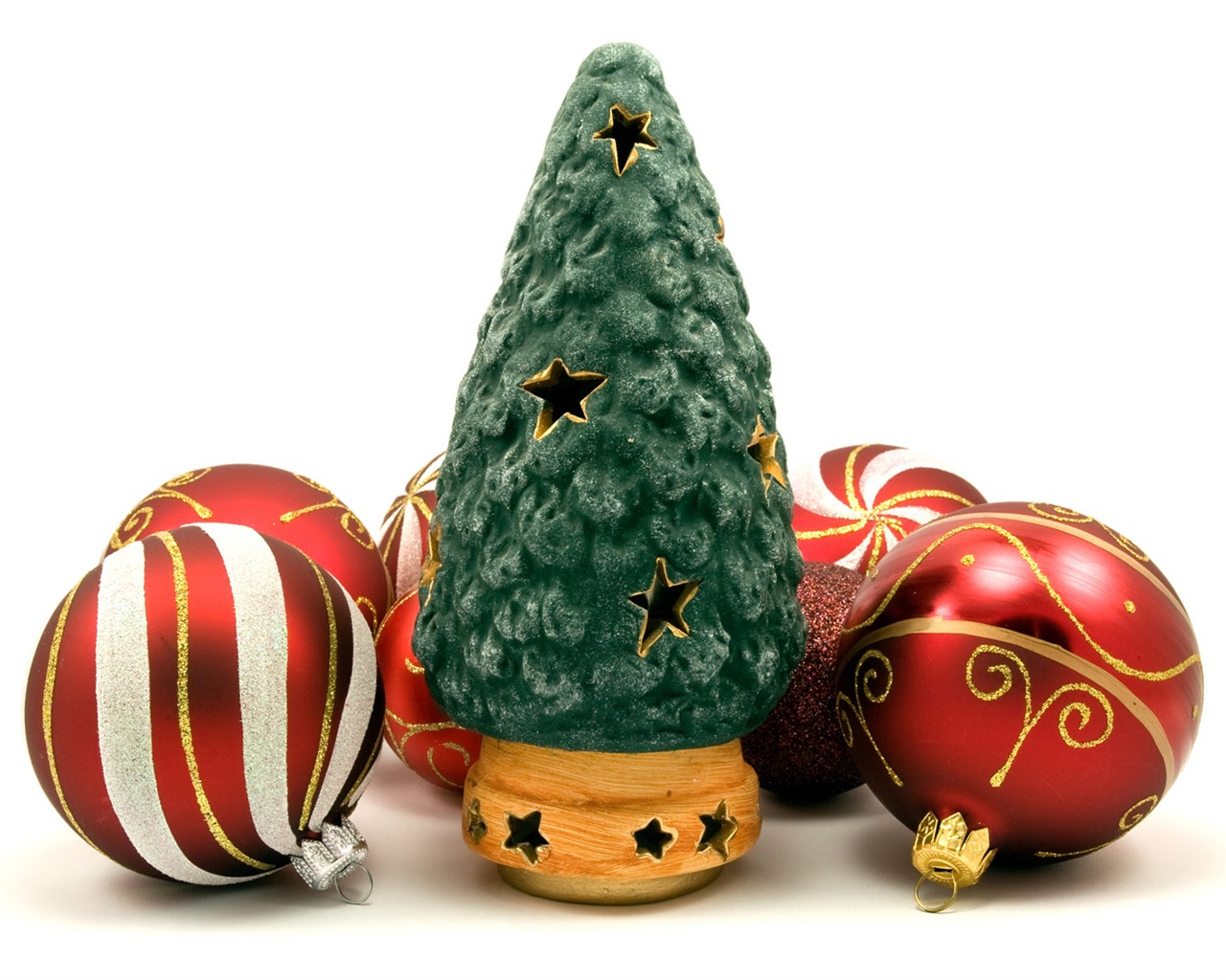 Christmas balls wallpaper (3) #3 - 1280x1024