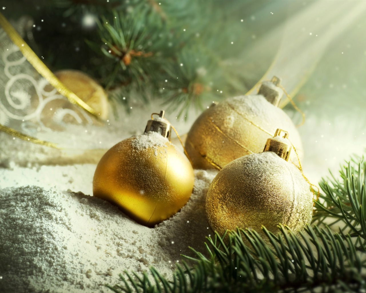 Christmas balls wallpaper (7) #12 - 1280x1024