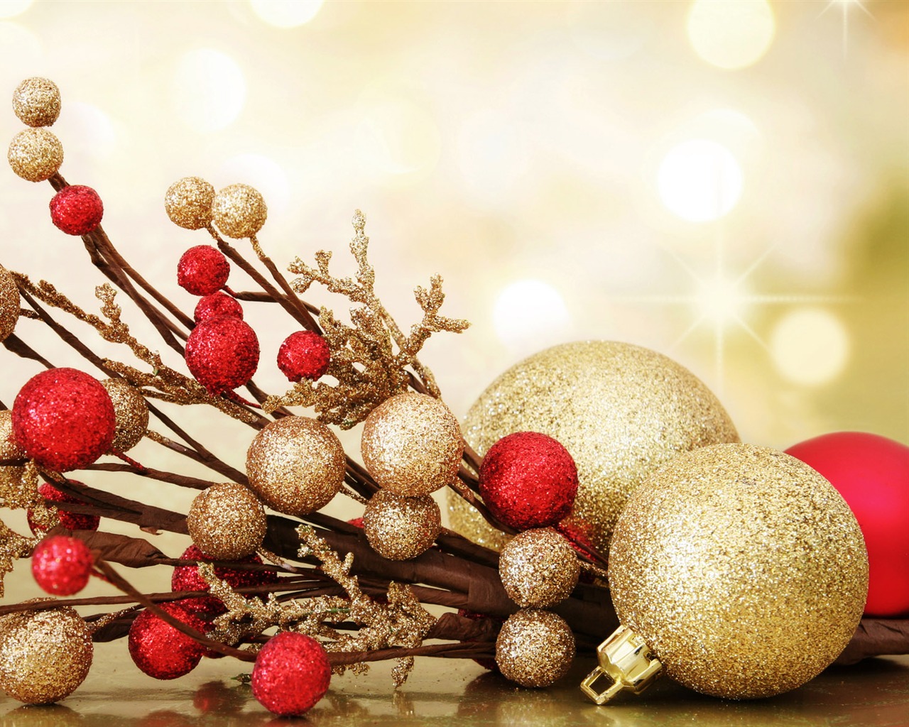 Christmas balls wallpaper (7) #19 - 1280x1024