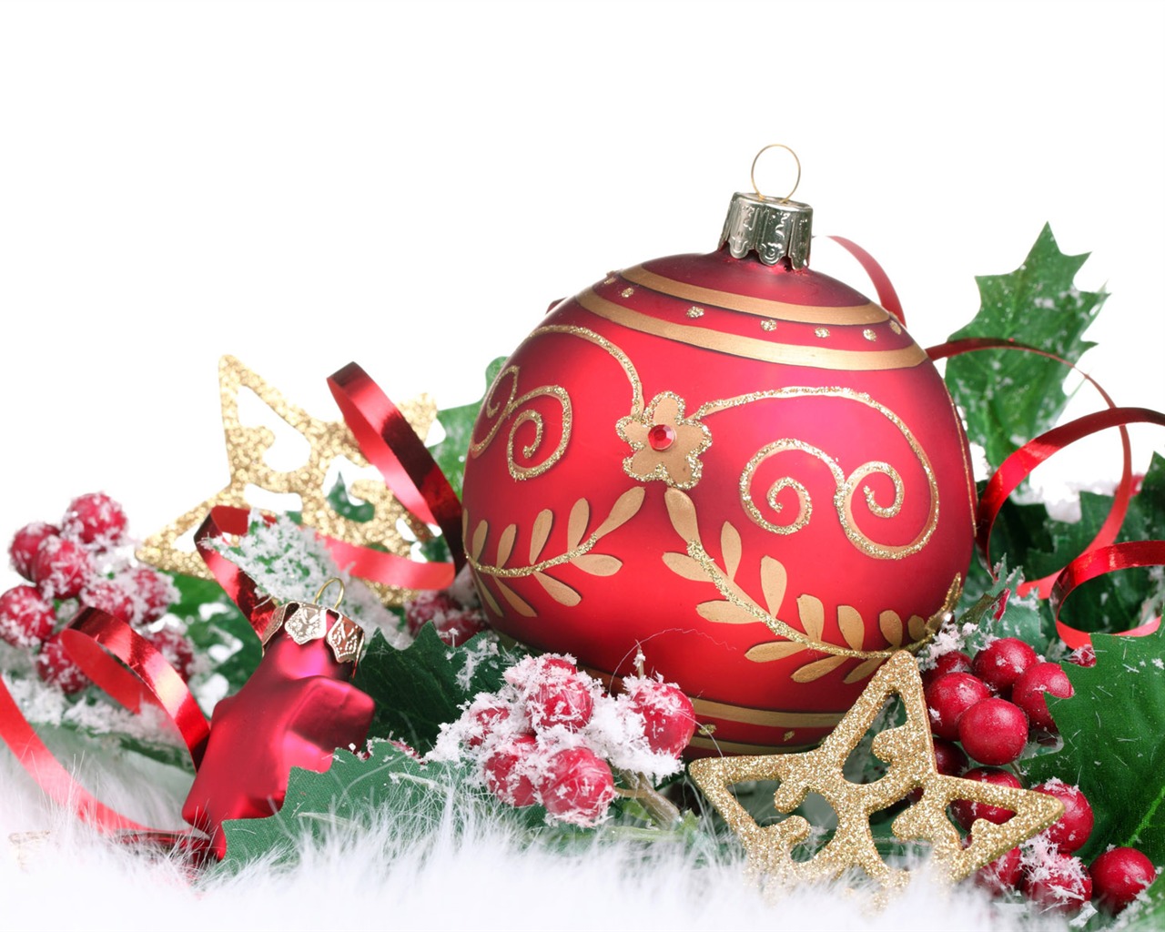 Christmas balls wallpaper (8) #6 - 1280x1024