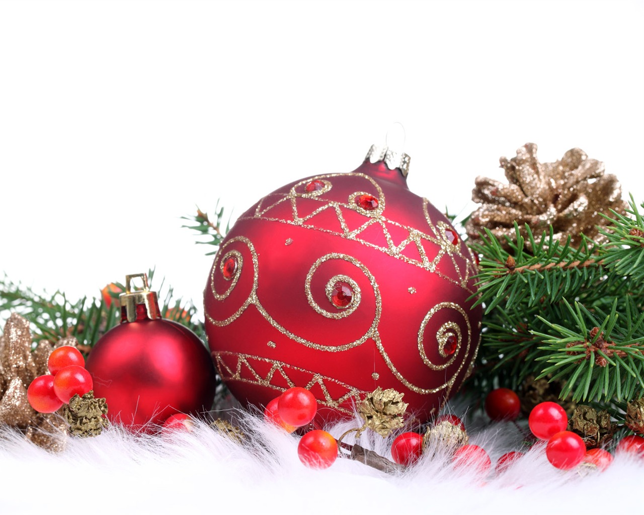 Christmas balls wallpaper (8) #12 - 1280x1024