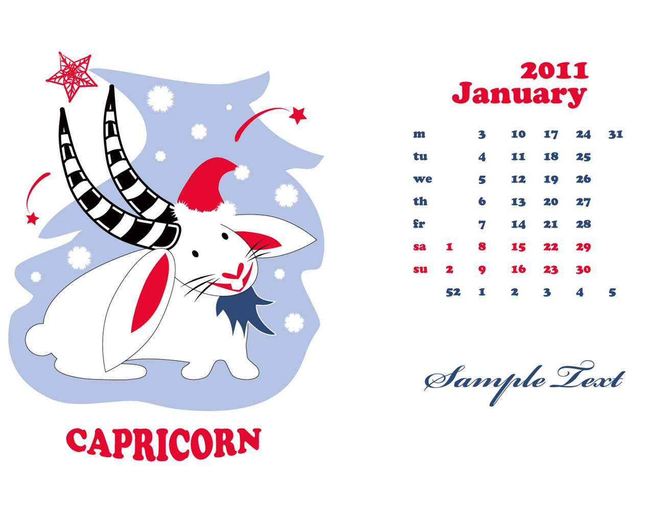 2011兔年日曆 壁紙(二) #12 - 1280x1024
