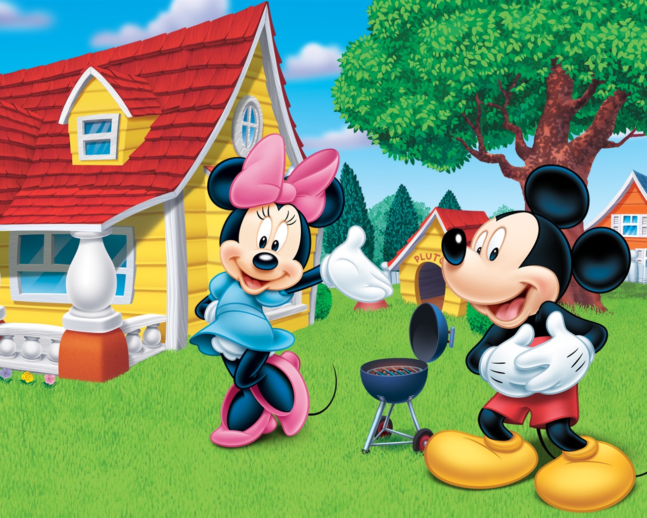Fondo de pantalla de dibujos animados de Disney Mickey (2) #2 - 1280x1024
