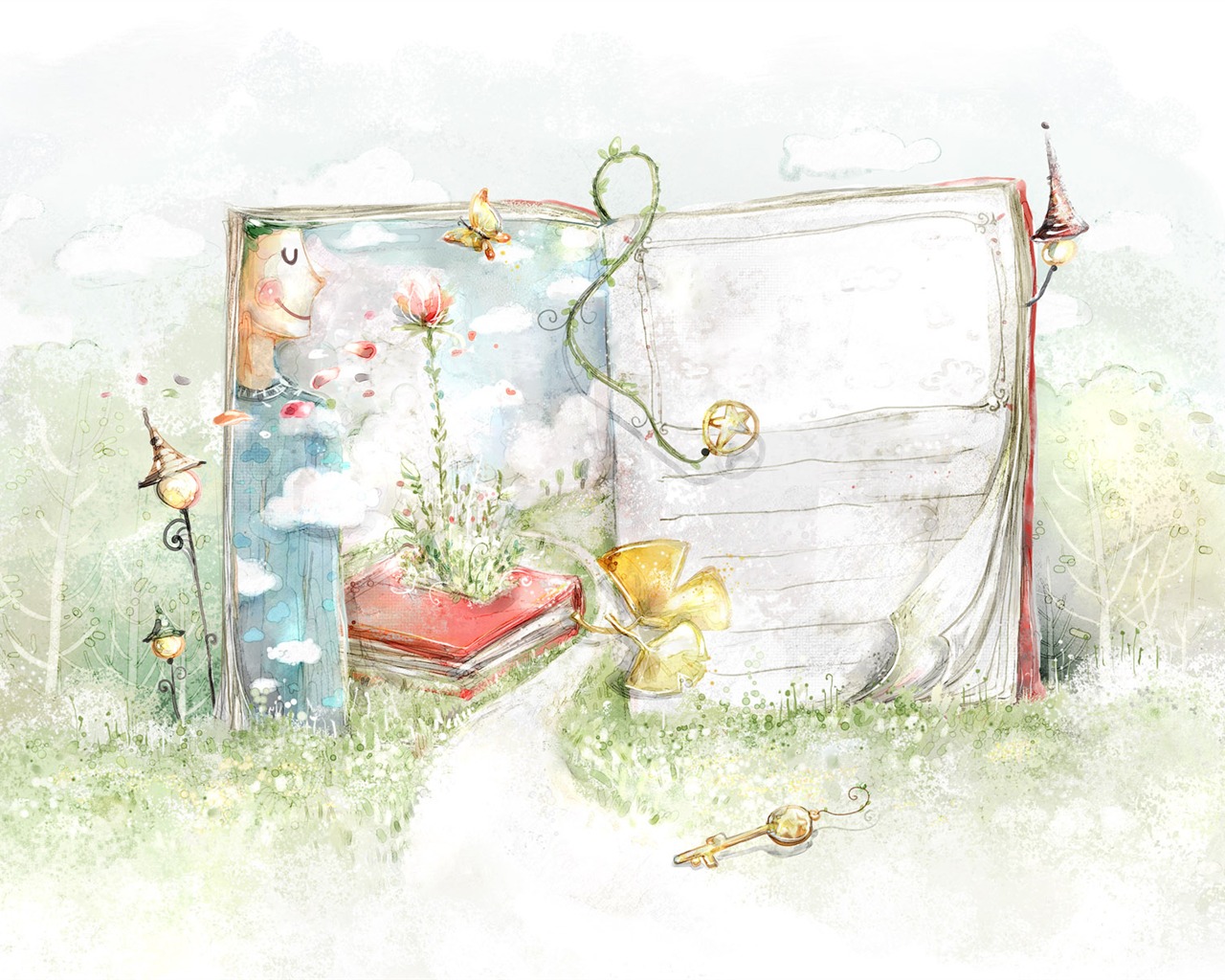 Hand-painted Fantasy Wallpapers (9) #11 - 1280x1024