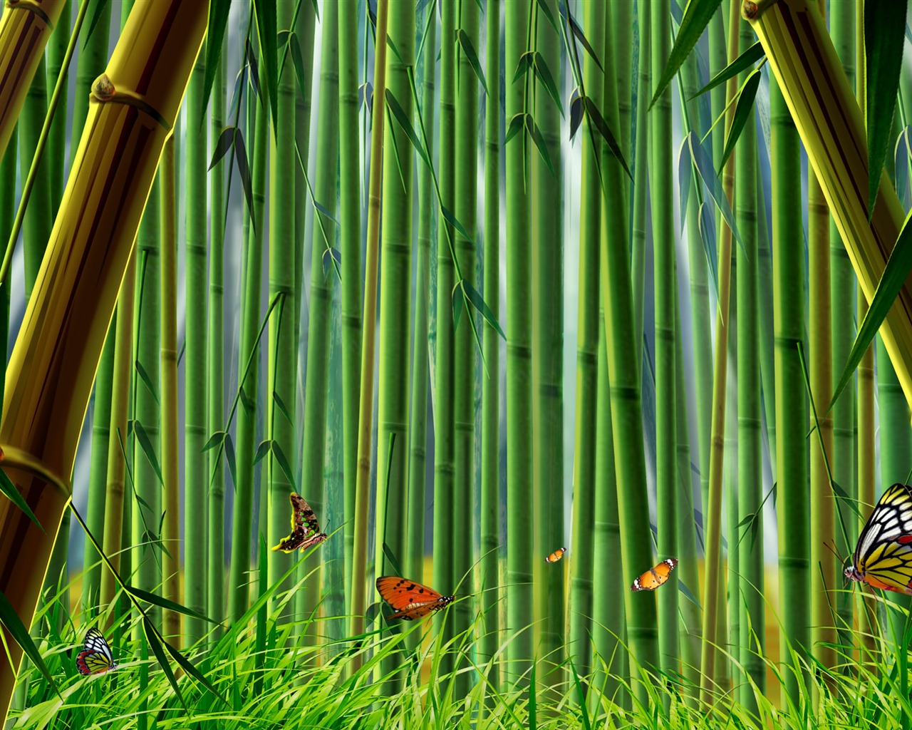 Colorful hand-painted wallpaper landscape ecology (1) #3 - 1280x1024