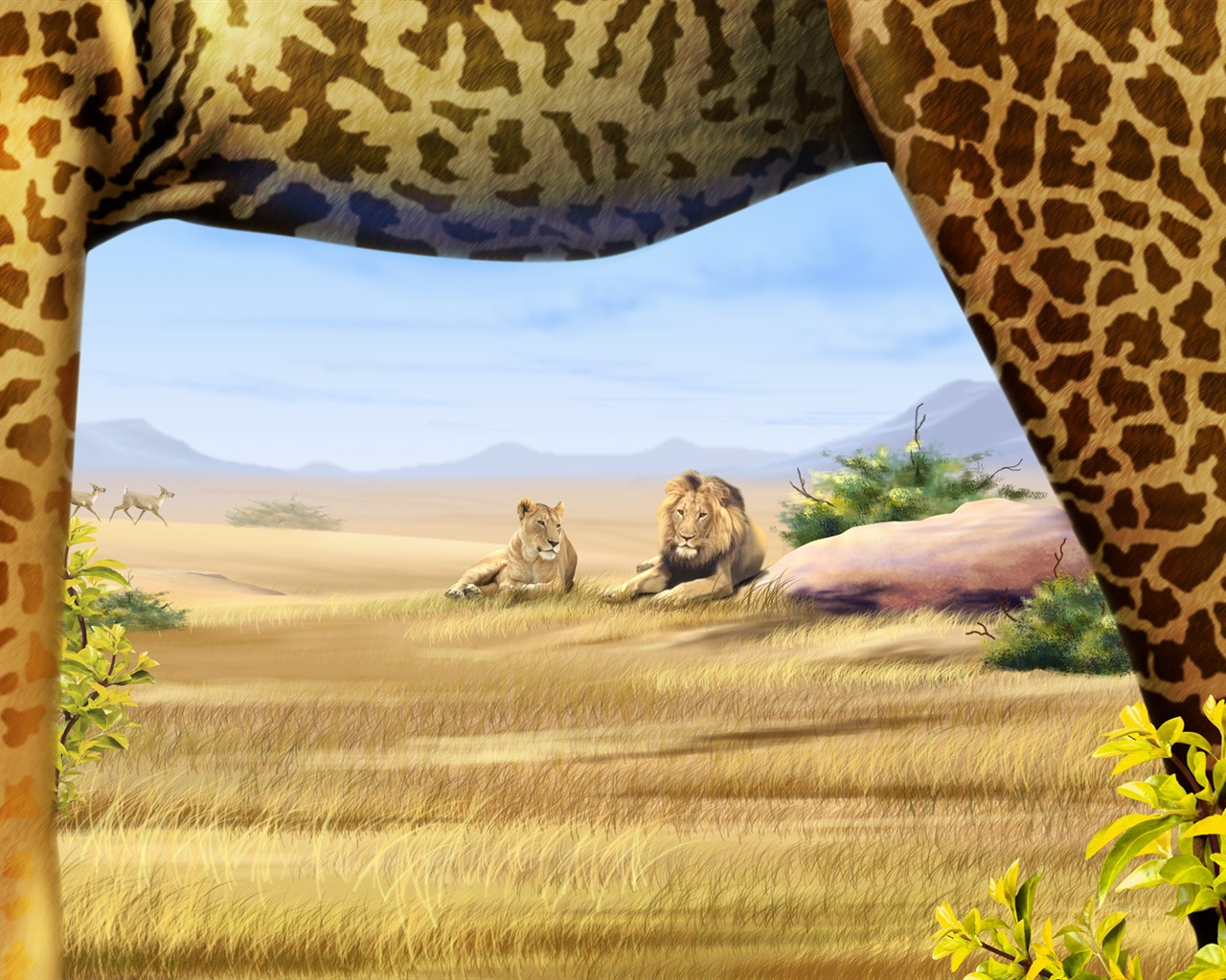 Colorido fondo de pantalla pintados a mano ecología del paisaje (3) #4 - 1280x1024