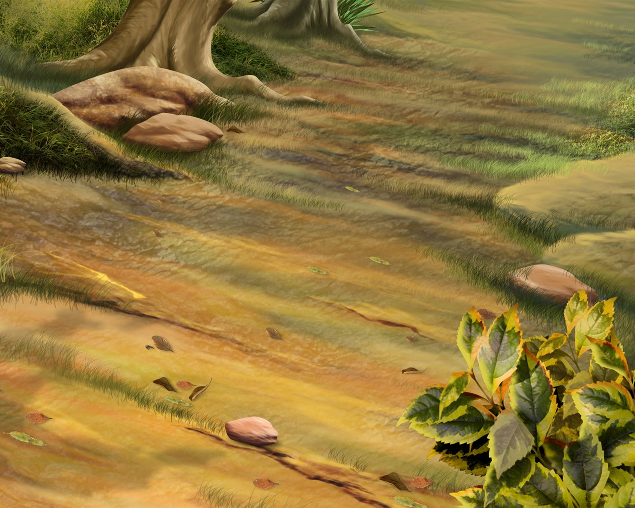 Colorido fondo de pantalla pintados a mano ecología del paisaje (3) #9 - 1280x1024