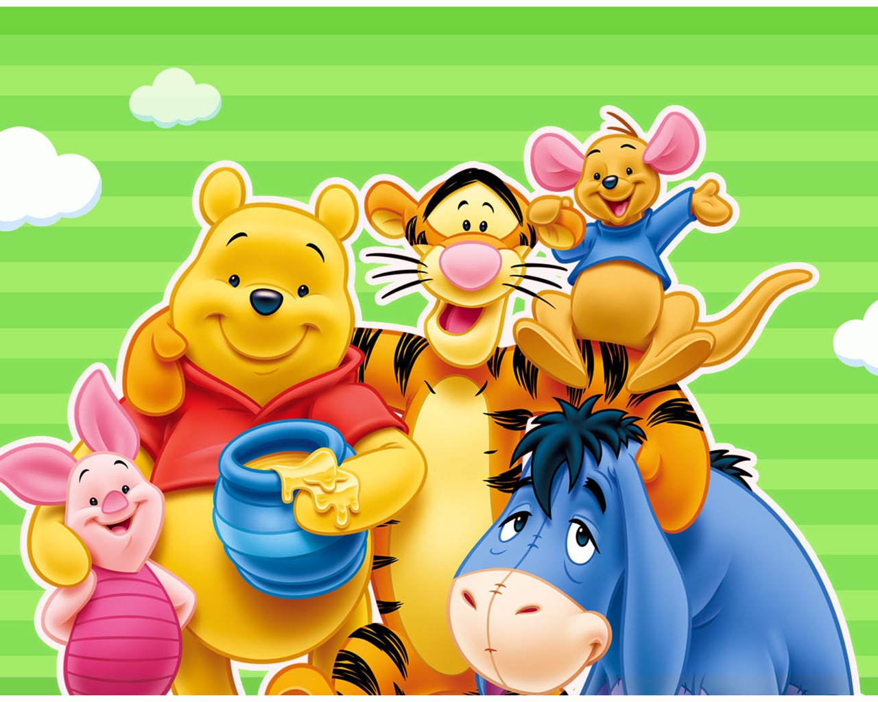 Walt Disney de dibujos animados de Winnie the Pooh fondo de pantalla (1) #3 - 1280x1024