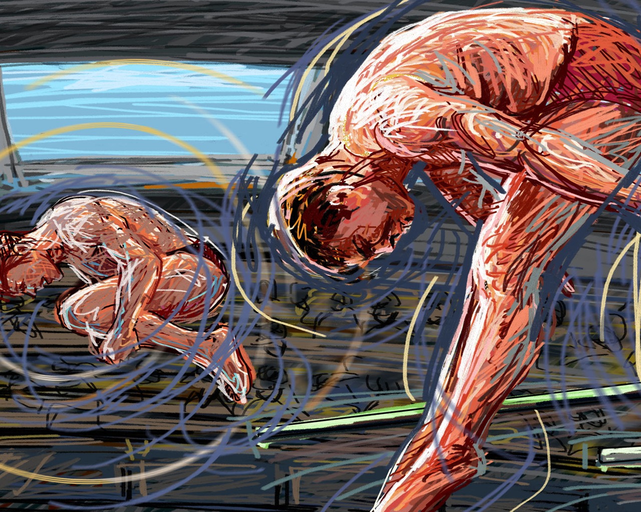 Living hand-painted wallpaper widescreen (1) #6 - 1280x1024