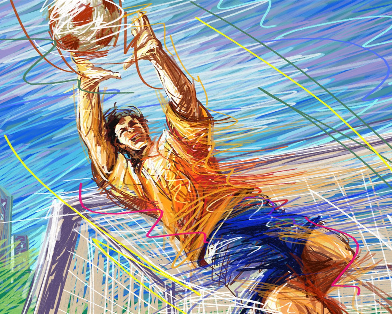 Living hand-painted wallpaper widescreen (1) #11 - 1280x1024