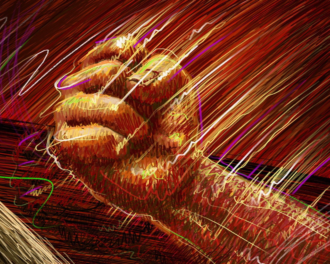 Living hand-painted wallpaper widescreen (2) #2 - 1280x1024