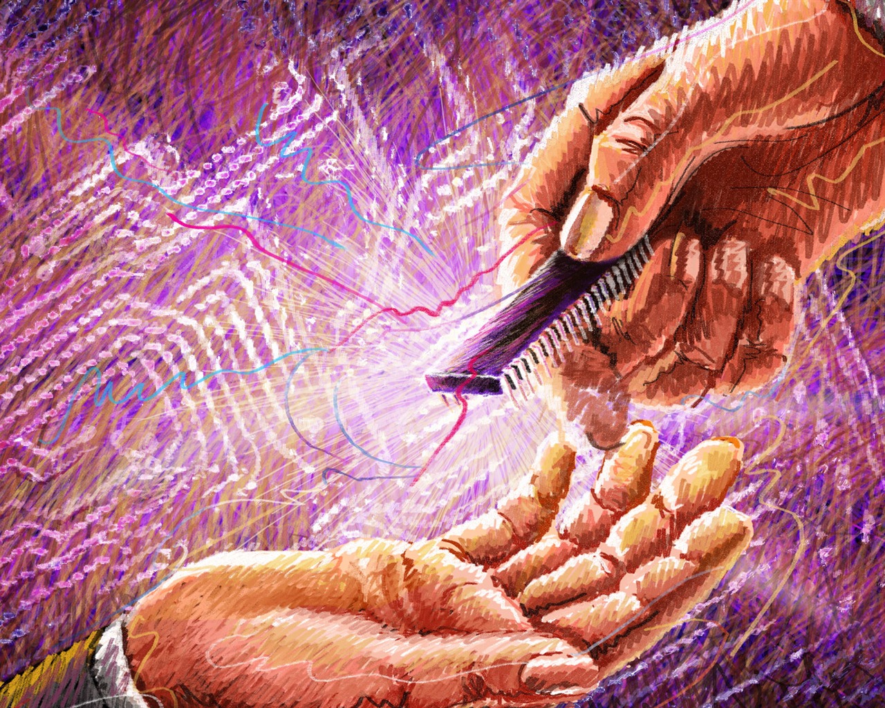 Living hand-painted wallpaper widescreen (2) #8 - 1280x1024