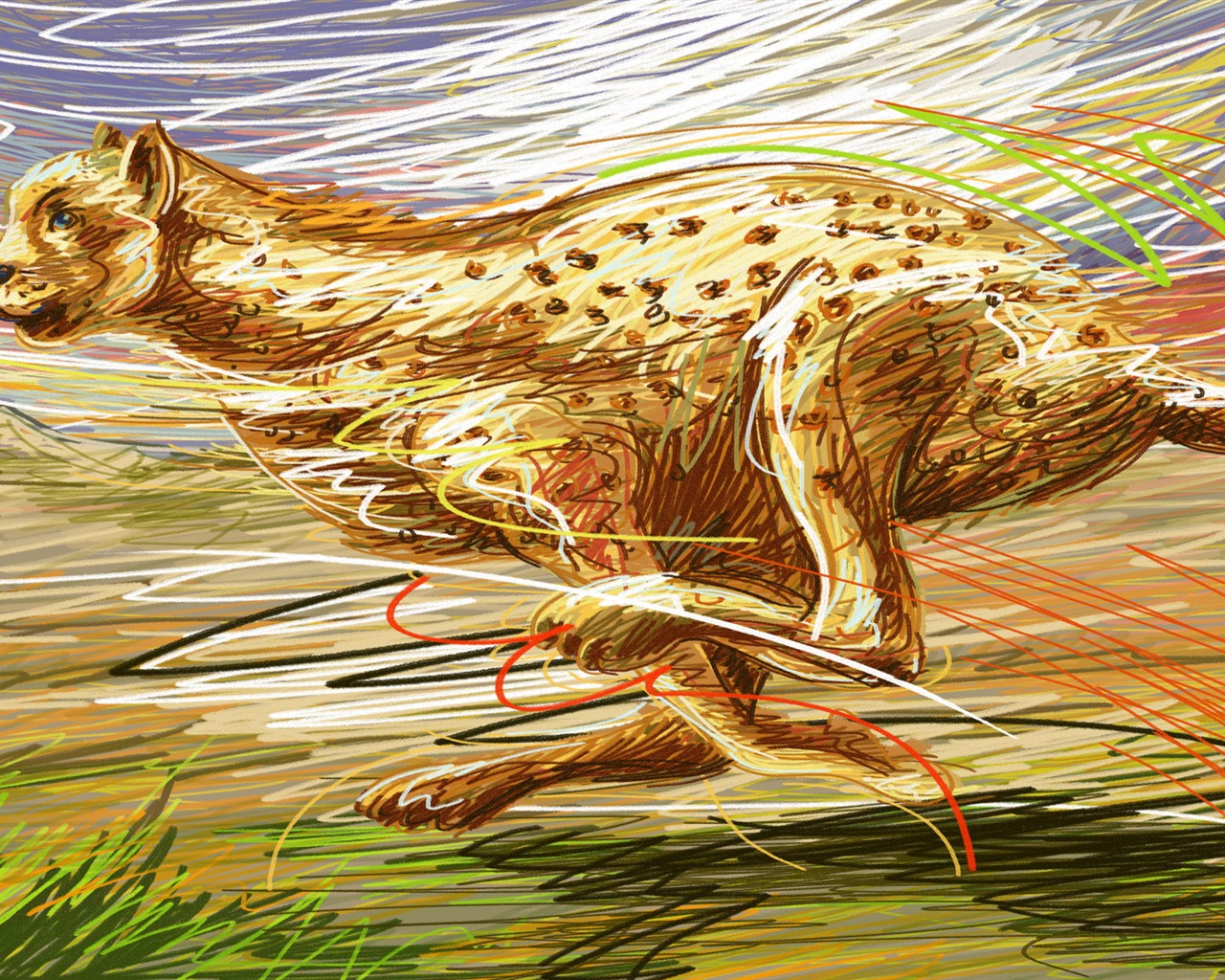 Living hand-painted wallpaper widescreen (3) #11 - 1280x1024