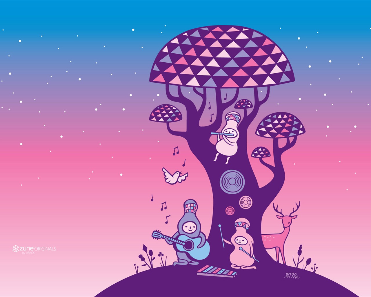 ZUNE Cartoon tapety #6 - 1280x1024