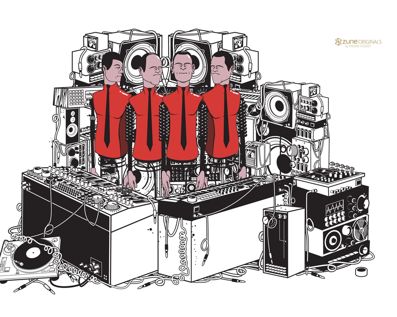 ZUNE Cartoon tapety #15 - 1280x1024