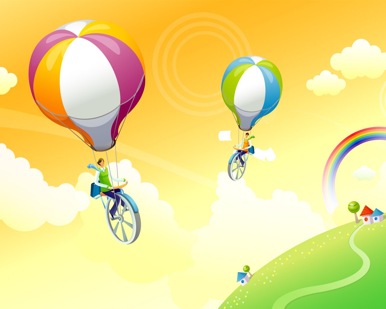 Vector cartoon wallpaper business meaning (2) #20 - 1280x1024