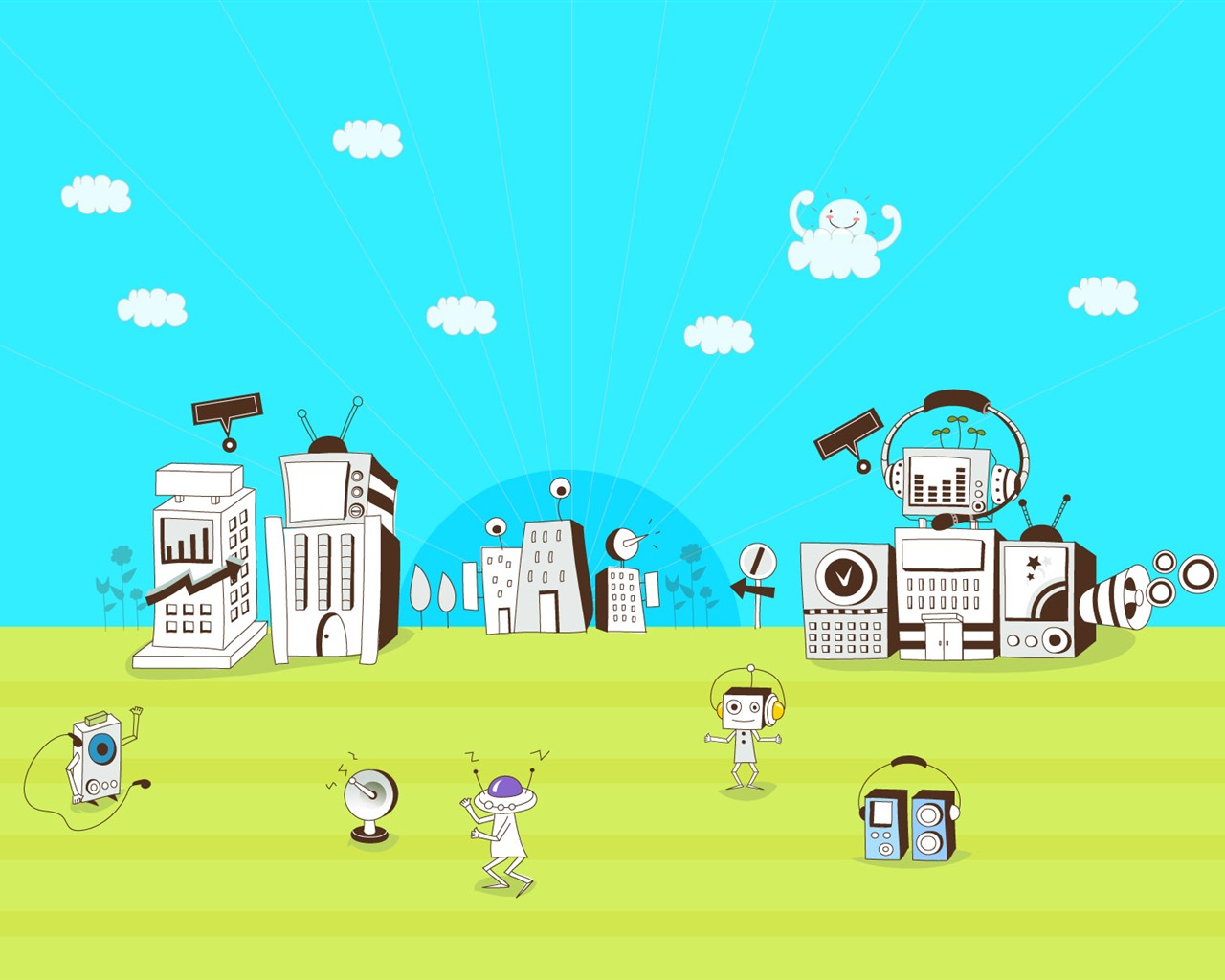 Vector Technology imagine wallpaper (2) #7 - 1280x1024