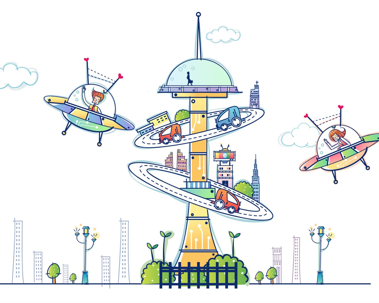 Vector Technology imagine wallpaper (3) #15 - 1280x1024