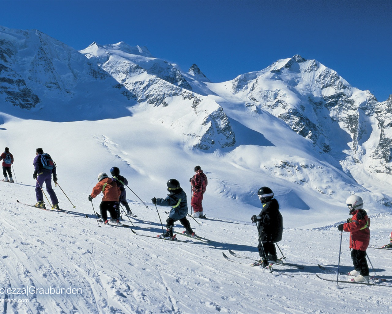 Swiss winter snow wallpaper #6 - 1280x1024