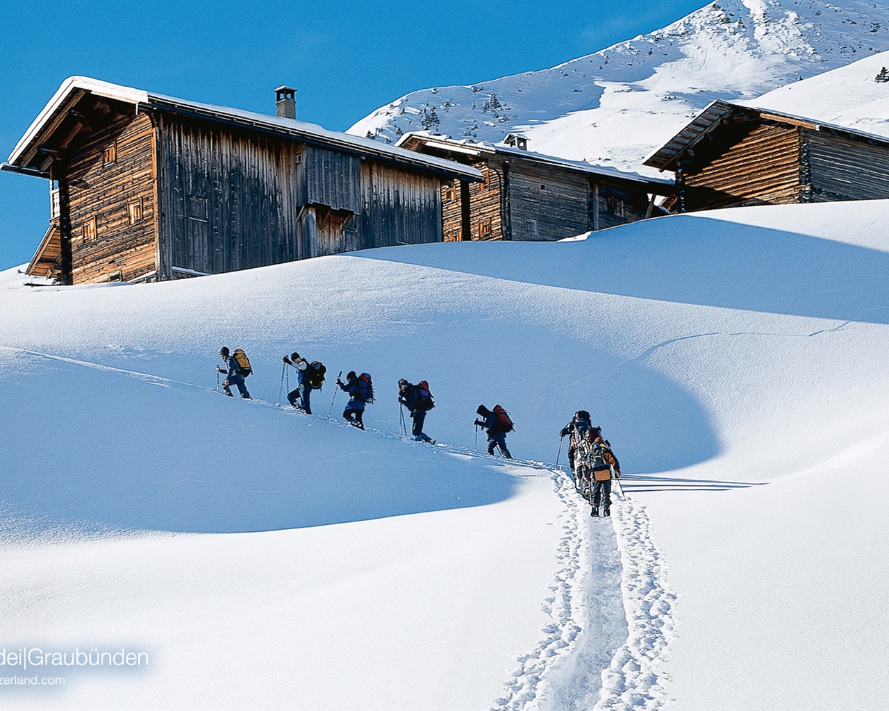 Swiss winter snow wallpaper #8 - 1280x1024