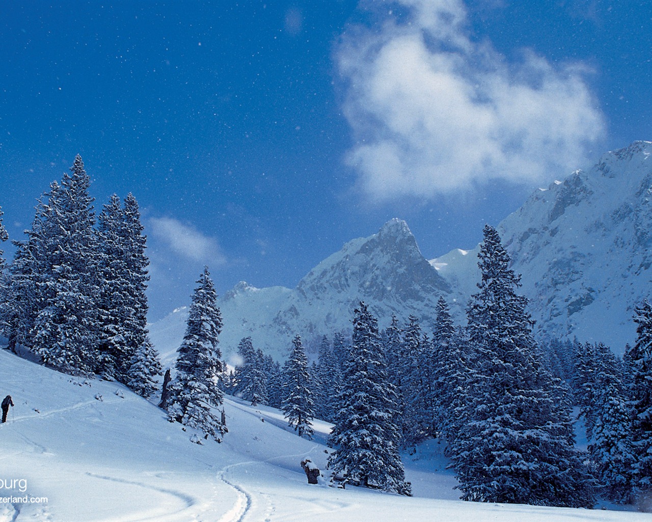 Swiss winter snow wallpaper #9 - 1280x1024
