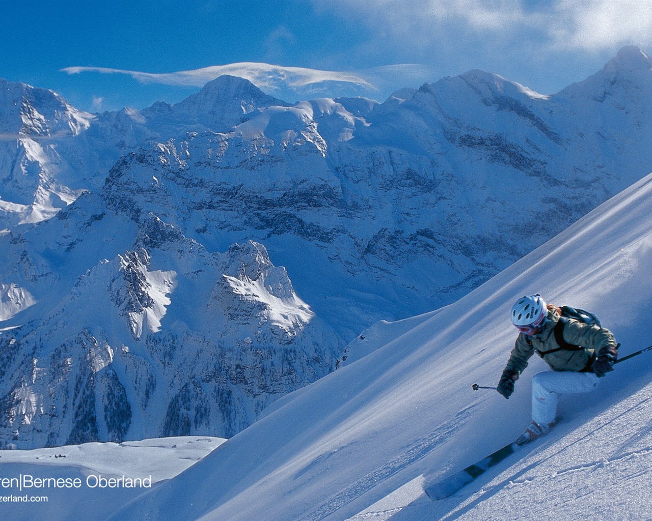 Swiss winter snow wallpaper #18 - 1280x1024