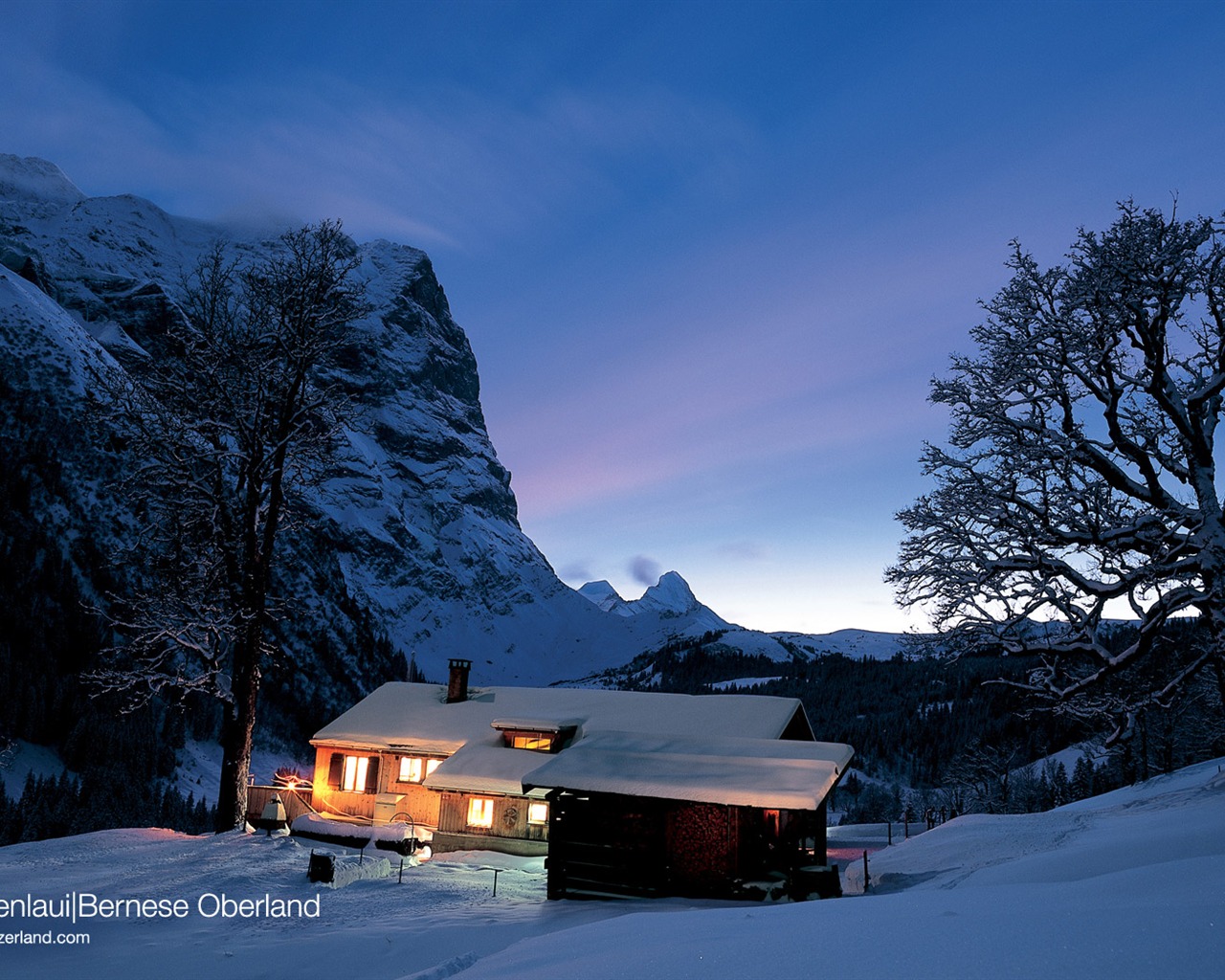 Swiss fond d'écran de neige en hiver #19 - 1280x1024